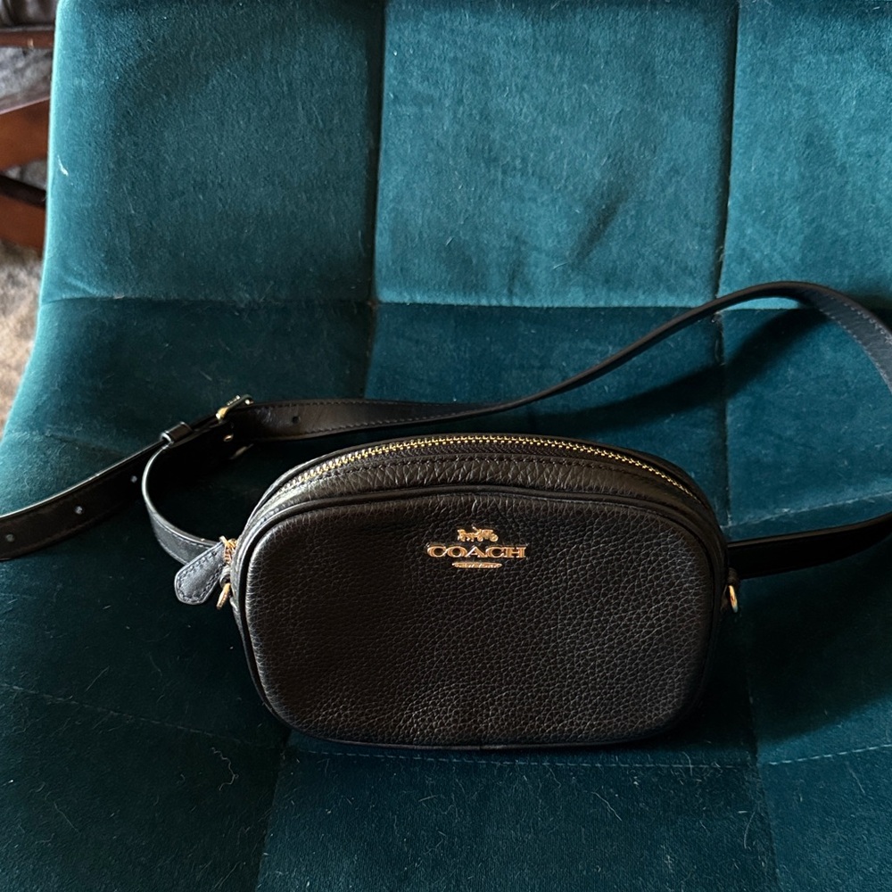 Coach Black Pebbled Leather Mini Bag
